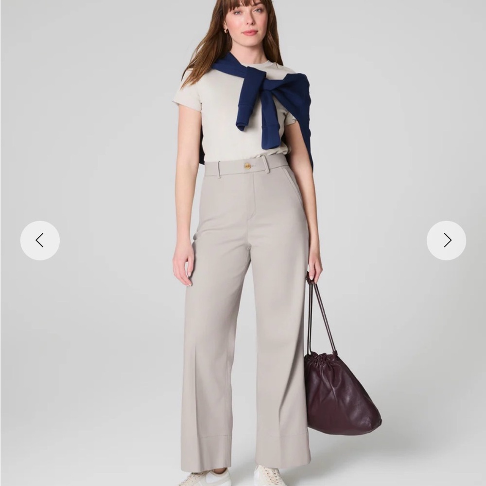 SPANX Cream Wide-Leg Women's Pants